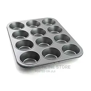 12-Hole Long Life,Cupcake Baking Tray /Oven Tray Pan