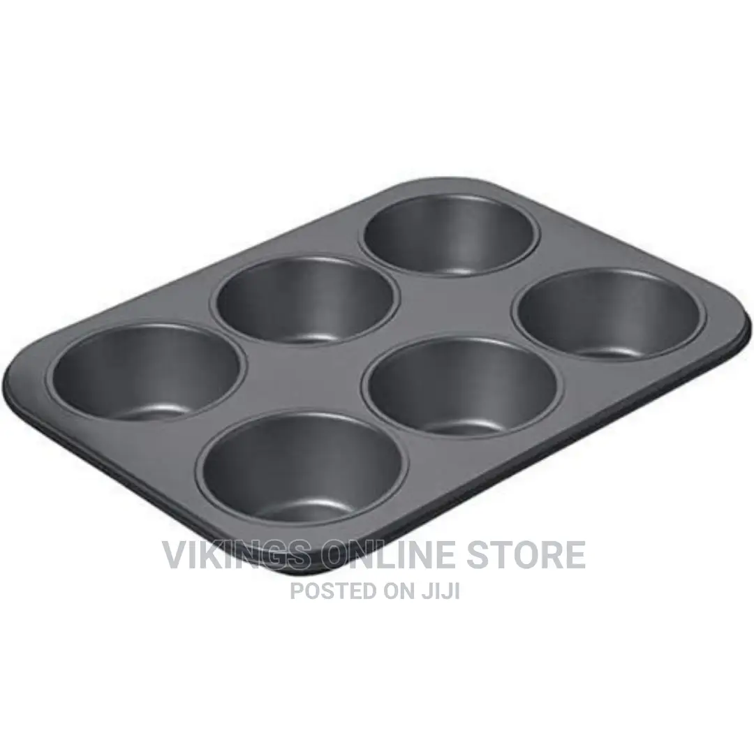 6-Hole Long Life,Cupcake Baking Tray /Oven Tray Pan