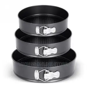 Set of 3 Round Non-Stick Baking Mould Pans-