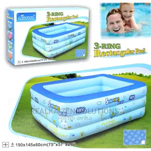 SAINTEVE 3 Ring Rectangular Circular Kid Swimming Pools