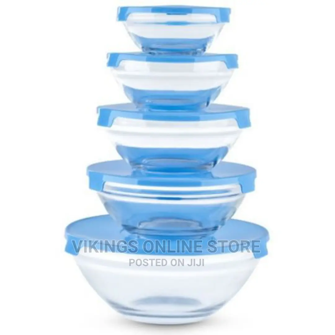5pc Glass Bowls - Clear