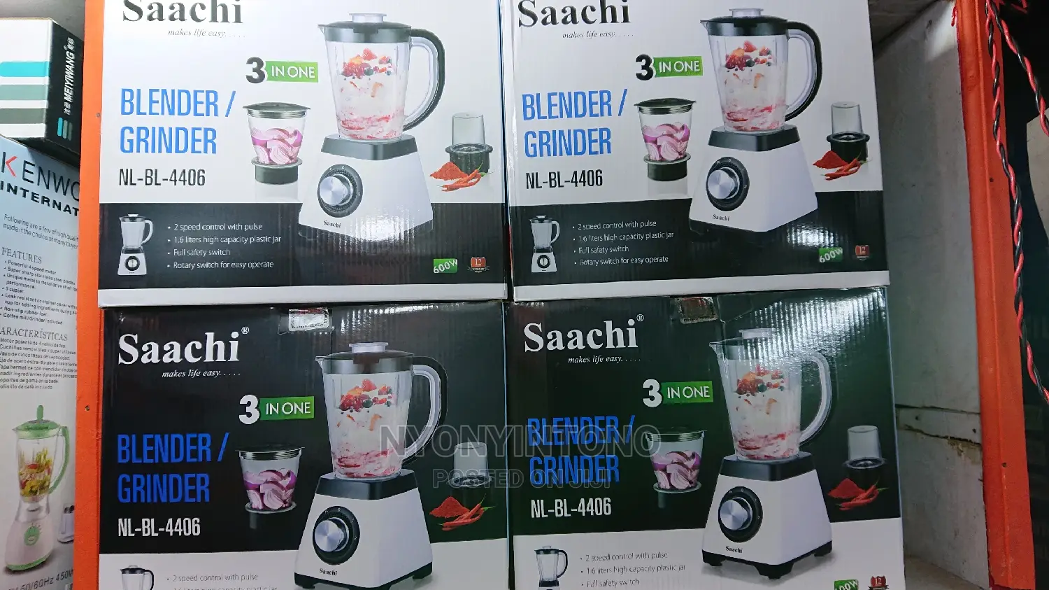 Saachi 3 in 1 Blender With a 1year Warranty