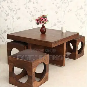 Mahogany Wood Coffee Set Call