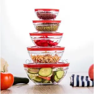 5 Pics Glass Cooking Bowls