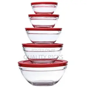 5 Pics Glass Cooking Bowls