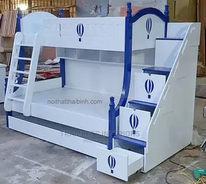 Bunk Beds In White And Blue