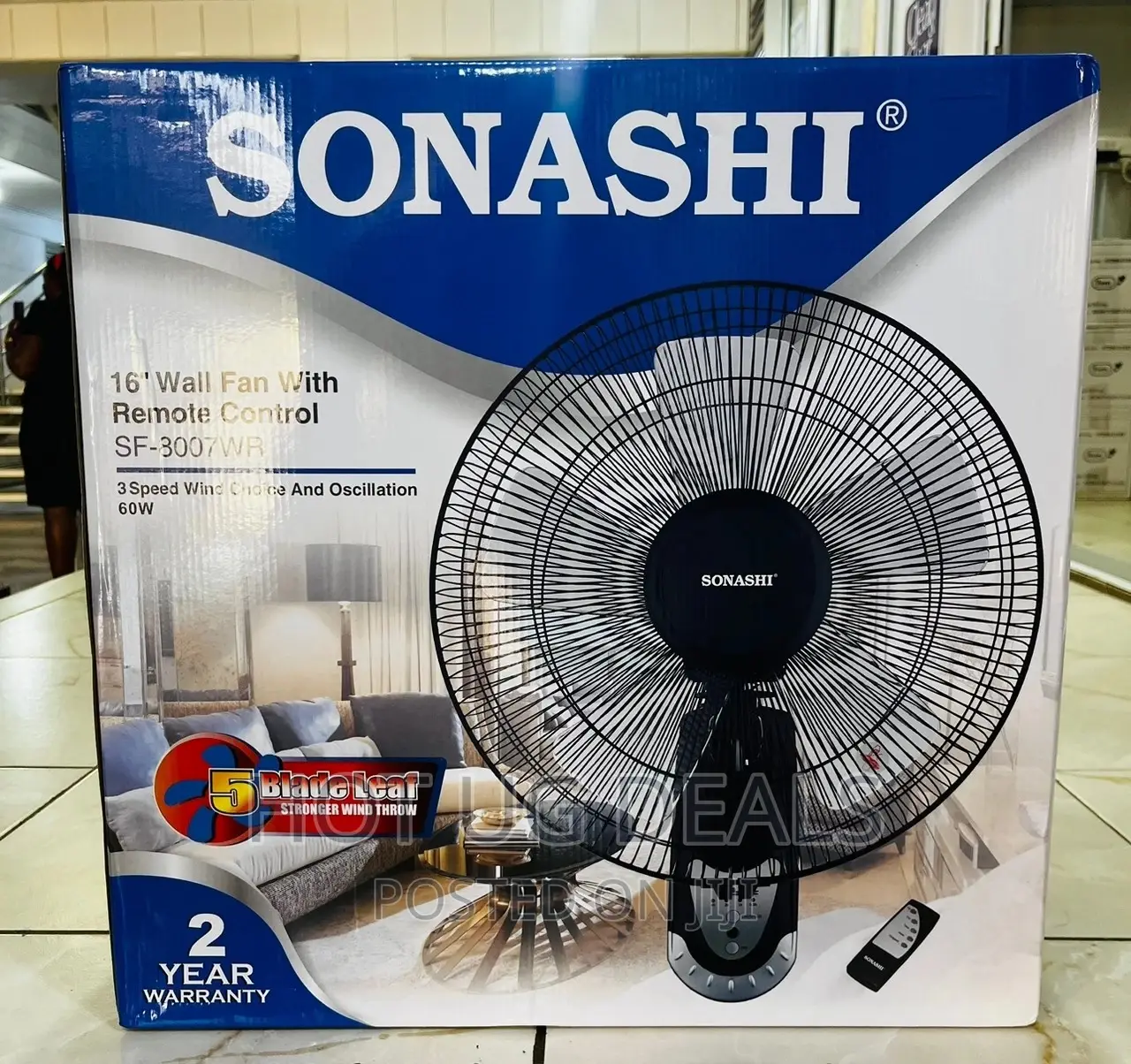 Wall Mount Fan With Remote