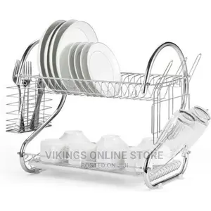 2 Tier Dish Drainer - Silver