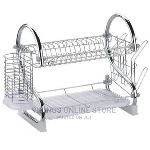 2 Tier Dish Drainer - Silver