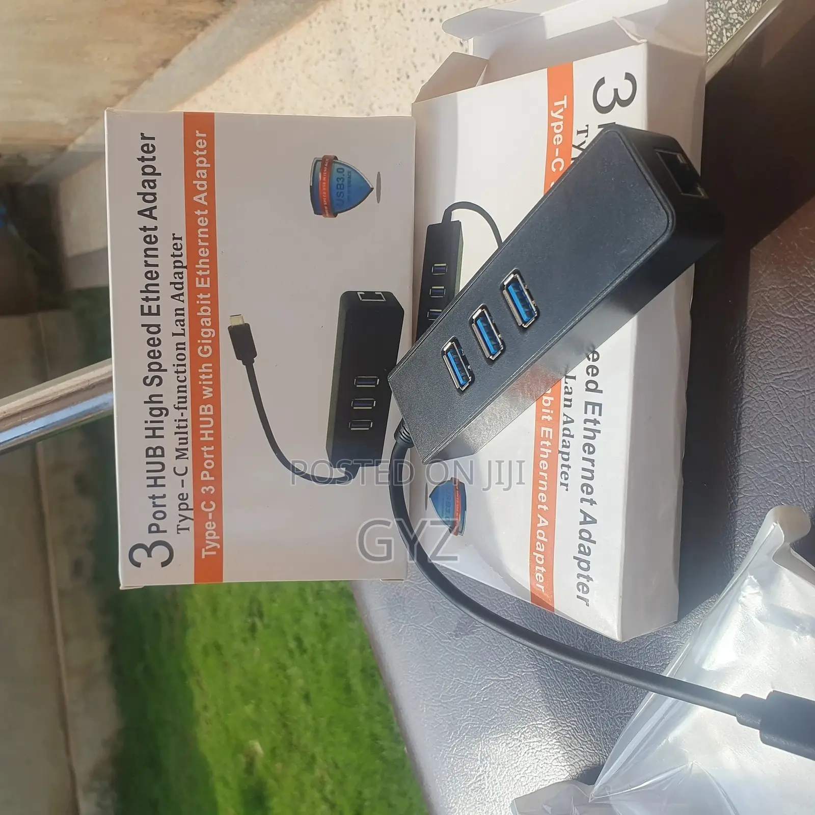 Type C 3 Port High Speed Ethernet Adapter