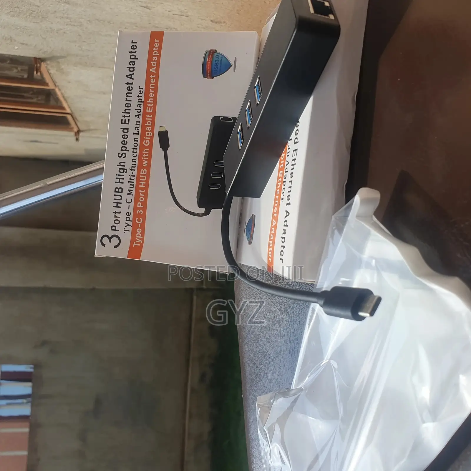 Type C 3 Port High Speed Ethernet Adapter