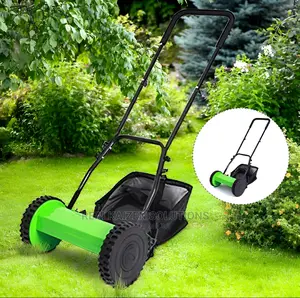 SAXON Manual Hand Push Lawn Mower With Grass Catcher