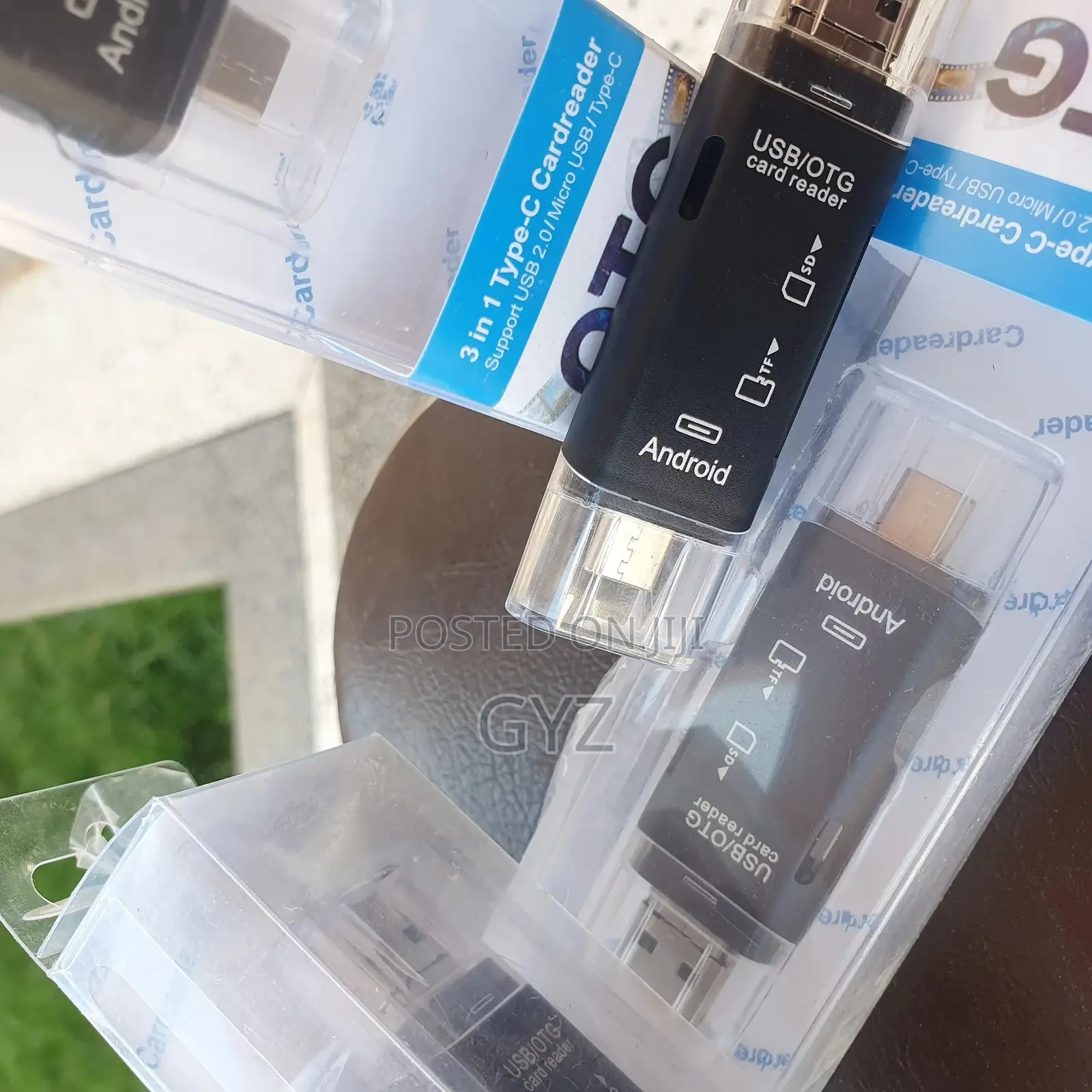 OTG Card Reader 3 in 0ne Type C, Usb, Micro USB