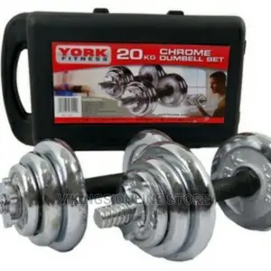 York 20KG Plated Adjustable Dumbbell Set-