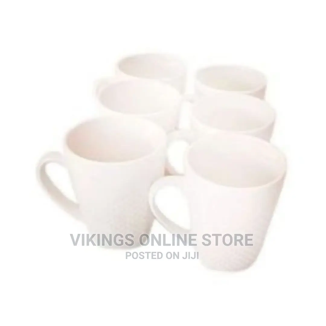 Set of 6pc Tea Cups - White