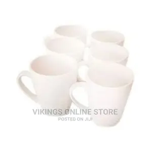 Set of 6pc Tea Cups - White