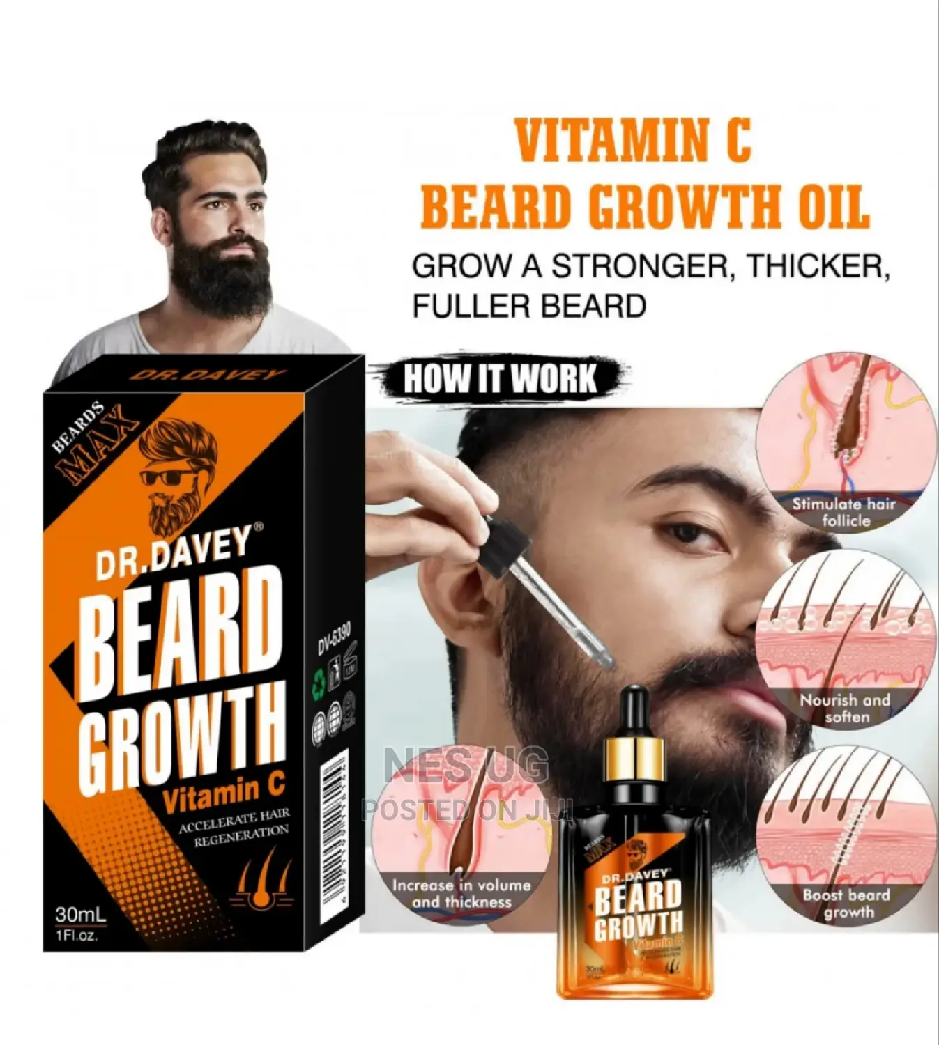 Beard Growth Oil for Accelerated Maximum Beard Growth