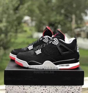 New Nike Air Jordan 4 Retro “Bred” Sneakers