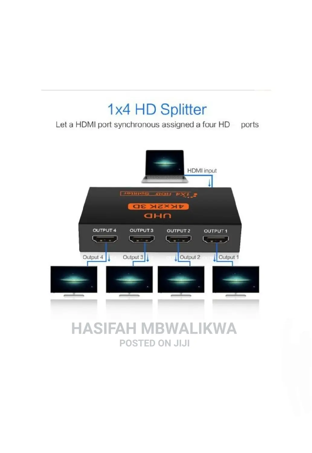 Ultra HD 4 Port HDMI Splitter