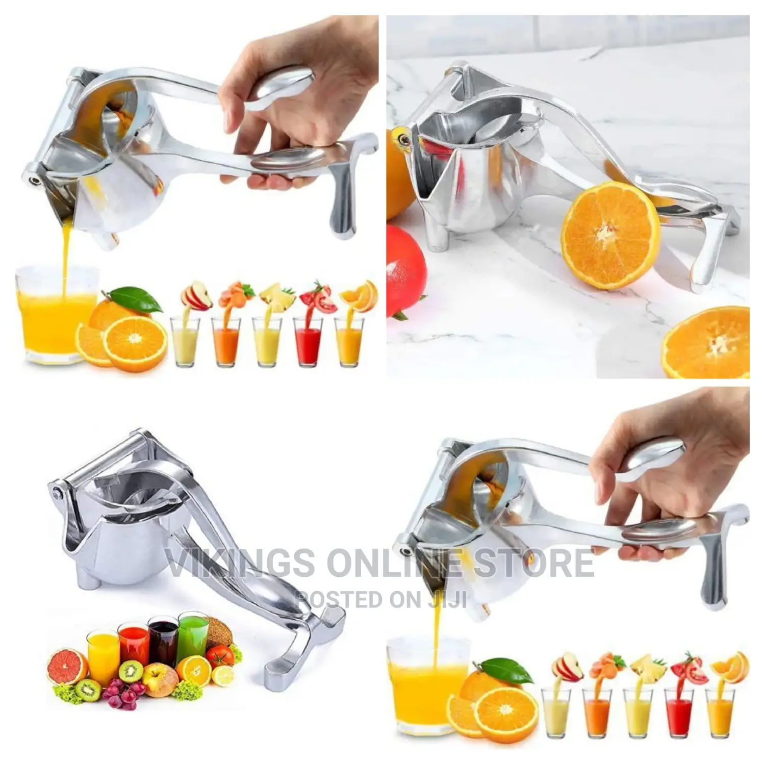 Stainless Steel Manual Press Squeezer Juicer Extractor-