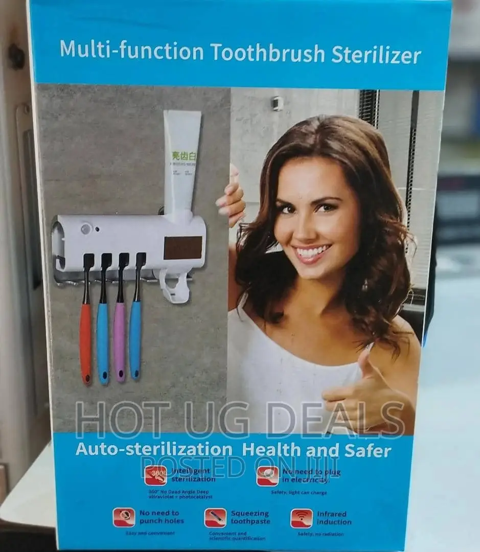 Tooth Brush Holder and Paste Dispenser With Steriliser