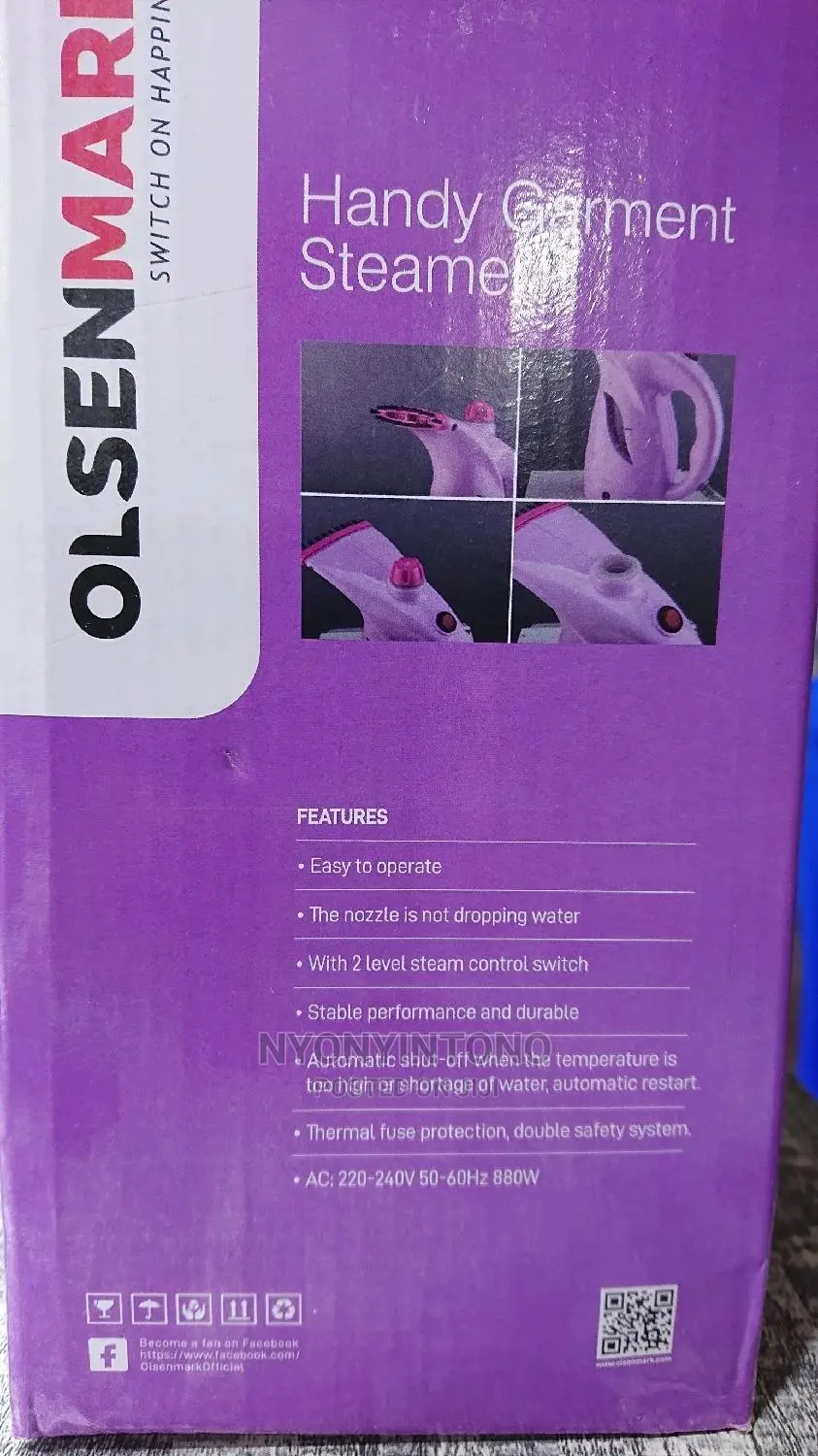 Olsenmark Automatic Hand Garmentsteamer With 2years Warranty