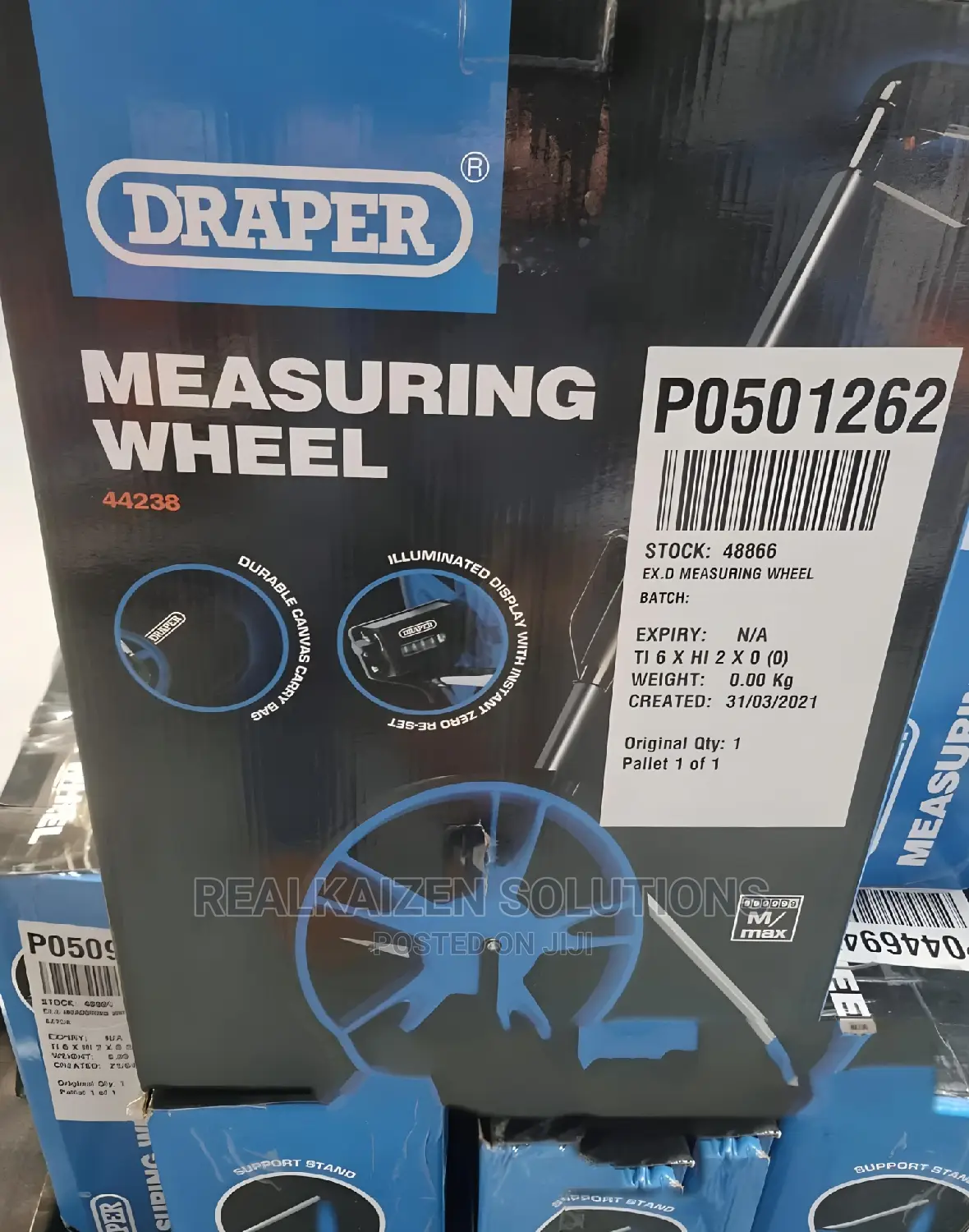 UK DRAPER Distance Measuring Blue Wheel With Carry Bag