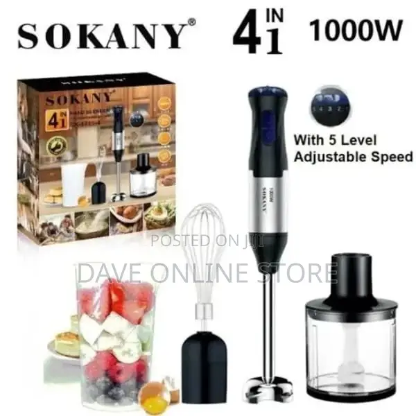 Sokany 4 in 1 Hand Blender Plus Mixer