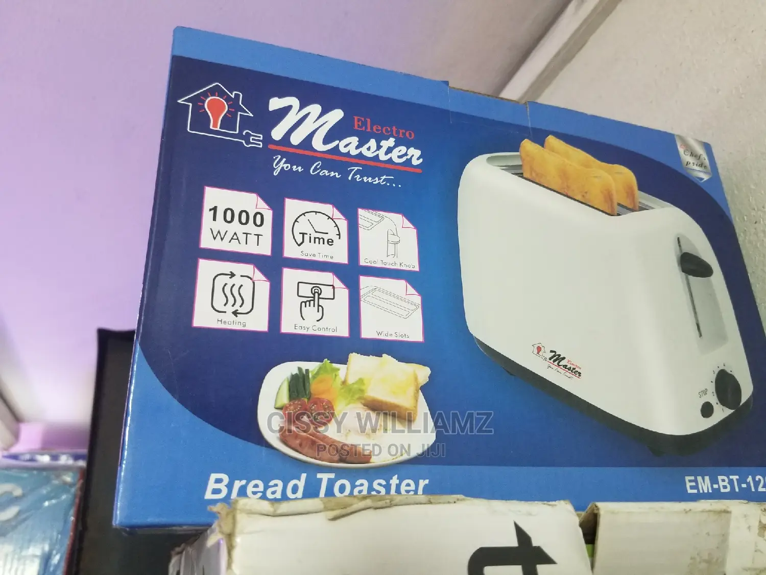 Master Bread Toaster/2 Slice Toaster/Wide Slot Toaster