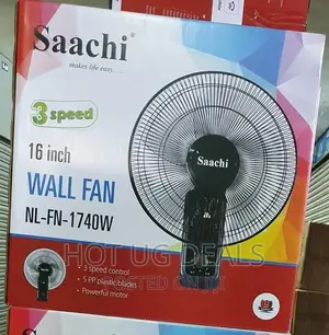 Saachi Wall Fan 16inch -black Silver