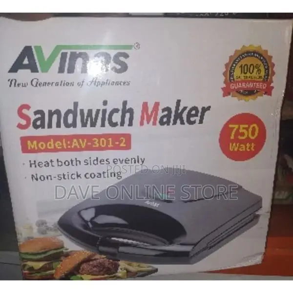 2 Phase Sandwich Maker - 750w - AV 301-2