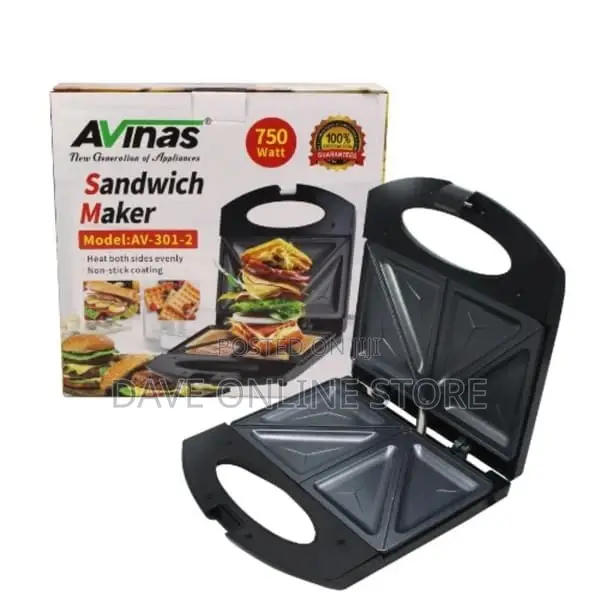 2 Phase Sandwich Maker - 750w - AV 301-2