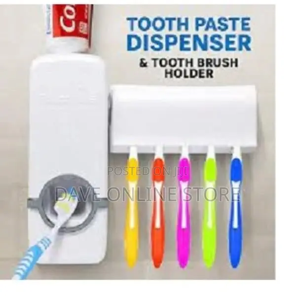 Bathroom Toothpaste Dispenser and Toothbrush Holder