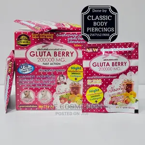 Gluta Berry 200000 Mg Drink Skin Whitening Powder 10pcs/Box