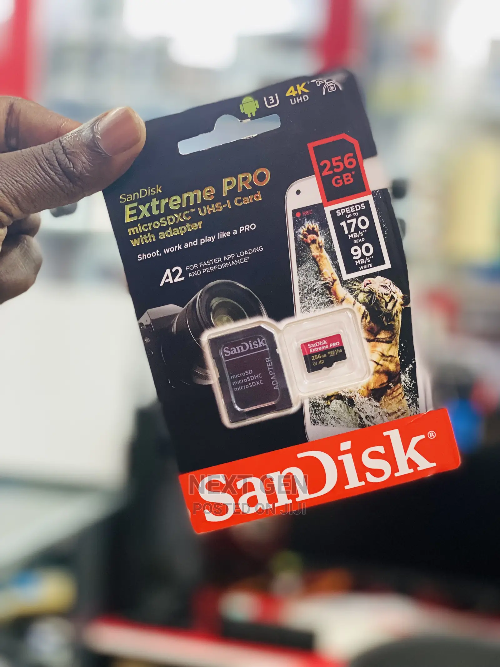 Sandisk Extreme Pro 256 Gb Microsdxc Memory Card +Sd Adapter