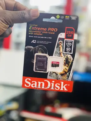 Sandisk Extreme Pro 256 Gb Microsdxc Memory Card +Sd Adapter
