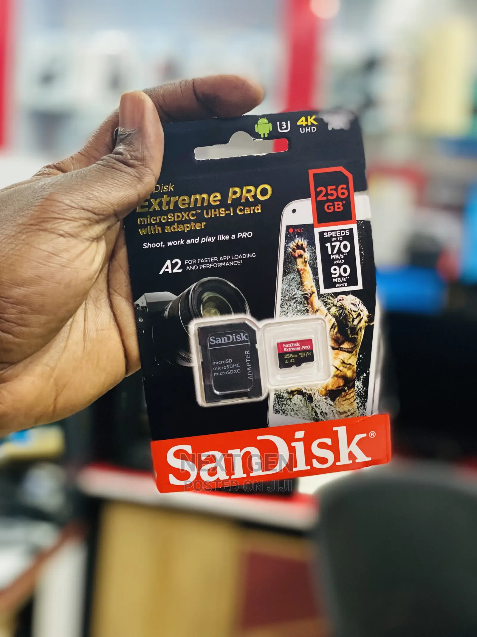 Sandisk Extreme Pro 256 Gb Microsdxc Memory Card +Sd Adapter
