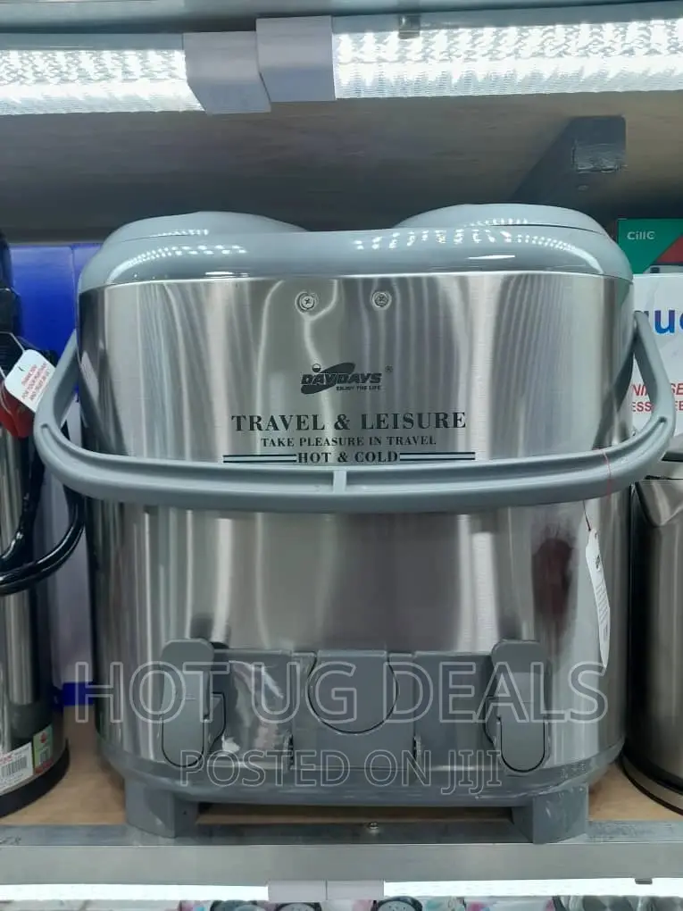 15 Litres Twin Hot & Cold Thermos Tea Coffee Water Flask-silver