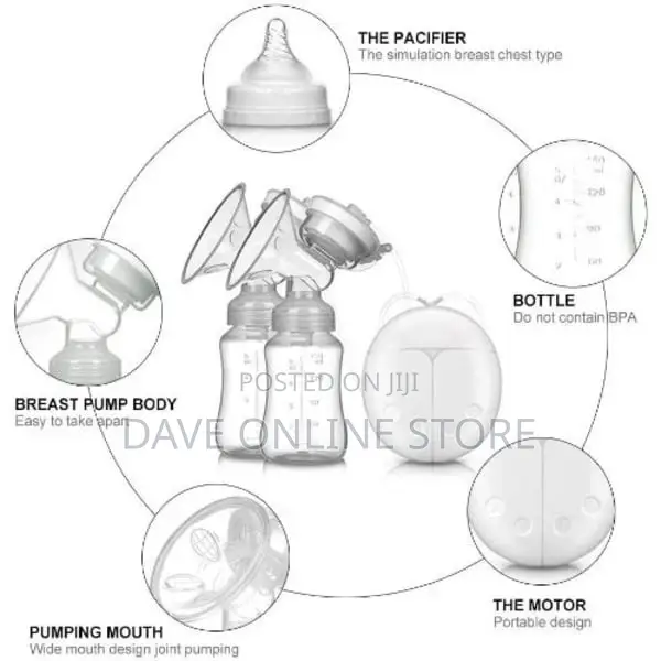 Double Electric Breast Milk Extractor for Baby Feeding