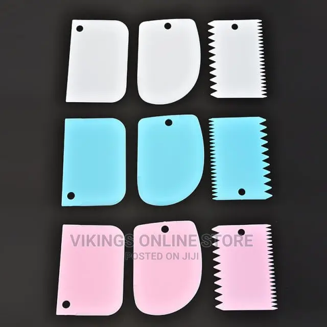 3pcs/Set Plastic Dough Knife Icing Fondant Scraper