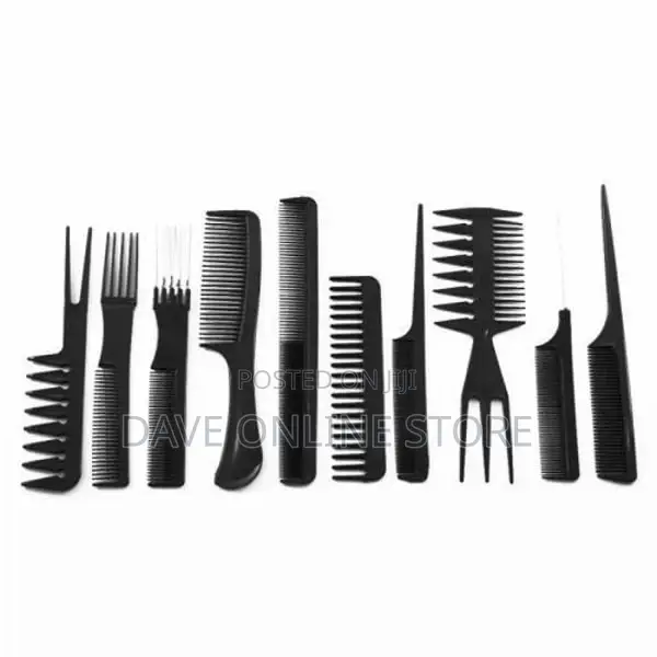 Professional Styling Hair Comb Set - 10 Pieces