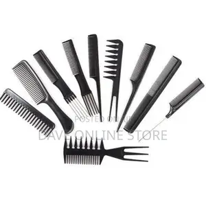 Professional Styling Hair Comb Set - 10 Pieces