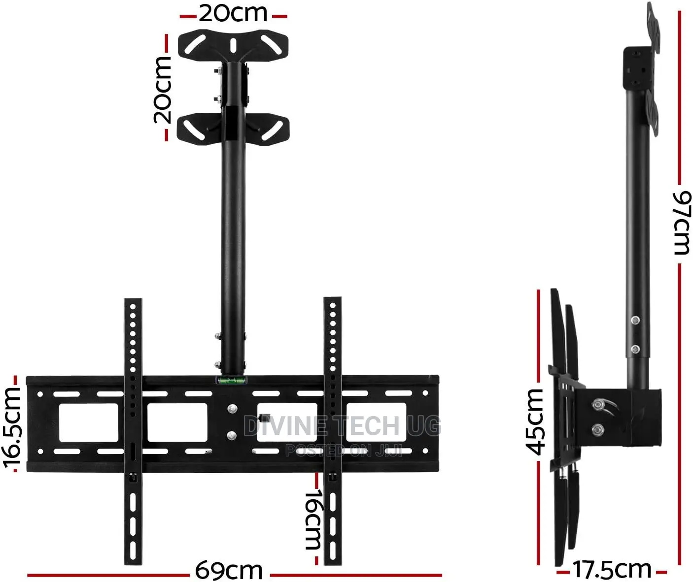 TV Ceiling Mount Tilting Swivel 32"- 70" Inch