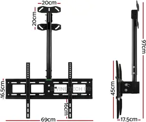 TV Ceiling Mount Tilting Swivel 32"- 70" Inch