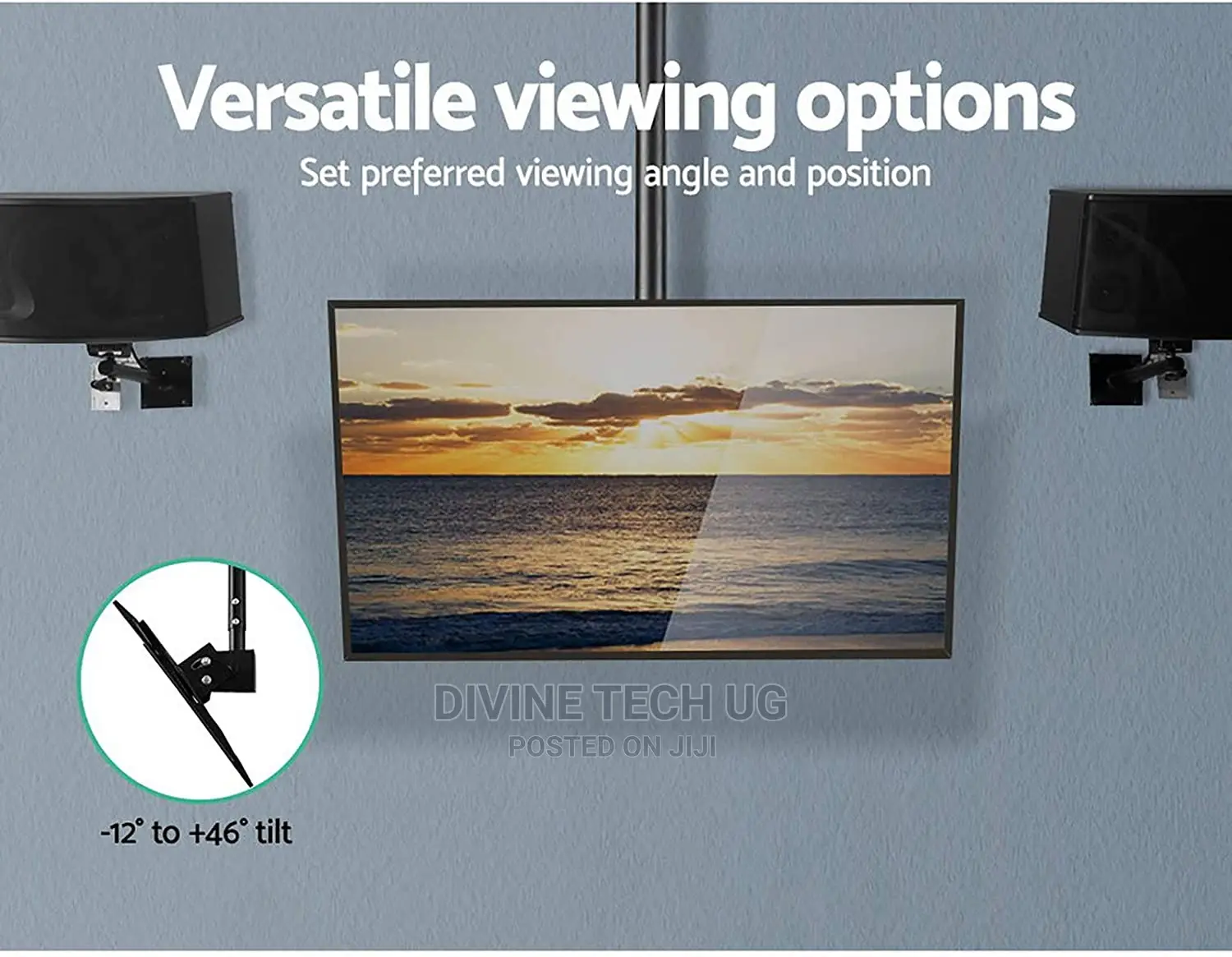 TV Ceiling Mount Tilting Swivel 32"- 70" Inch