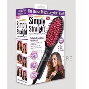 Simple Hair Straightener Brush 2 in 1