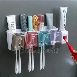 Toothbrush and Toothpaste Organizer /Dispene