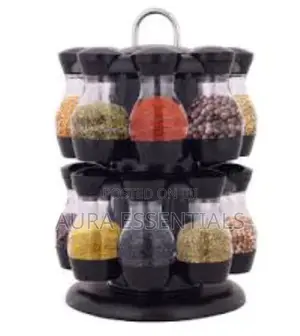 360 Rotating Spice Jar Rack