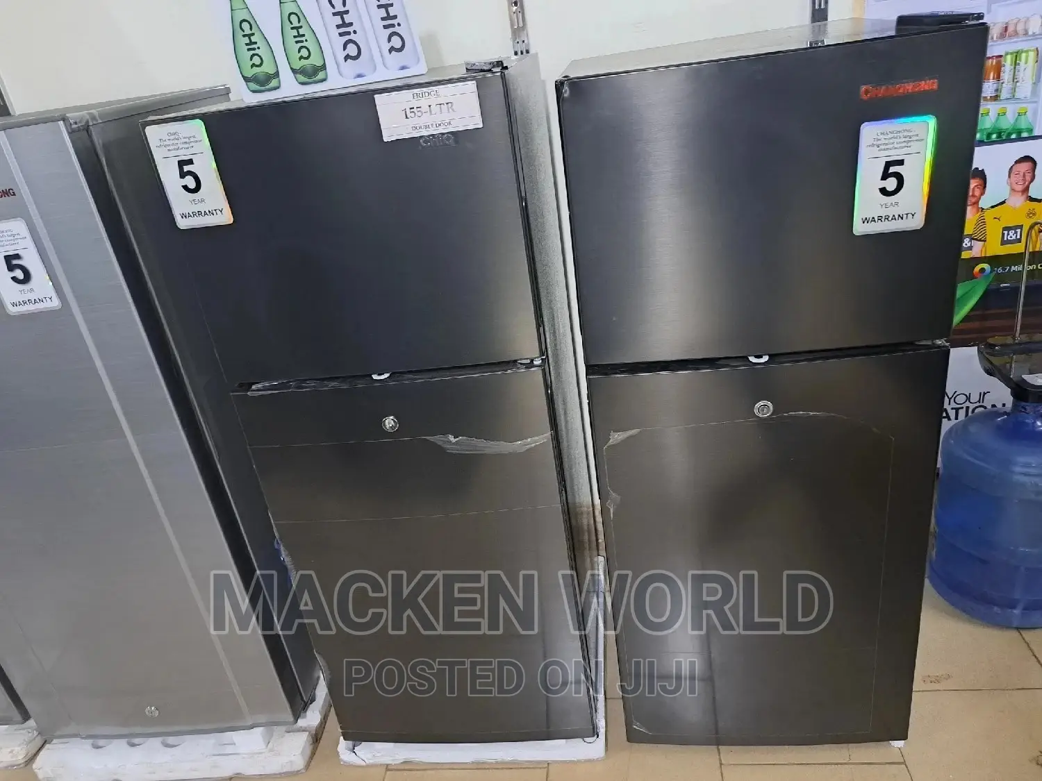 155 Liters Chiq Double Door Fridge New