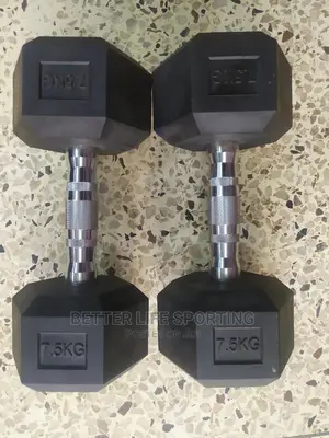 7.5 Kg Dumbbells Pair (Hexagonal)